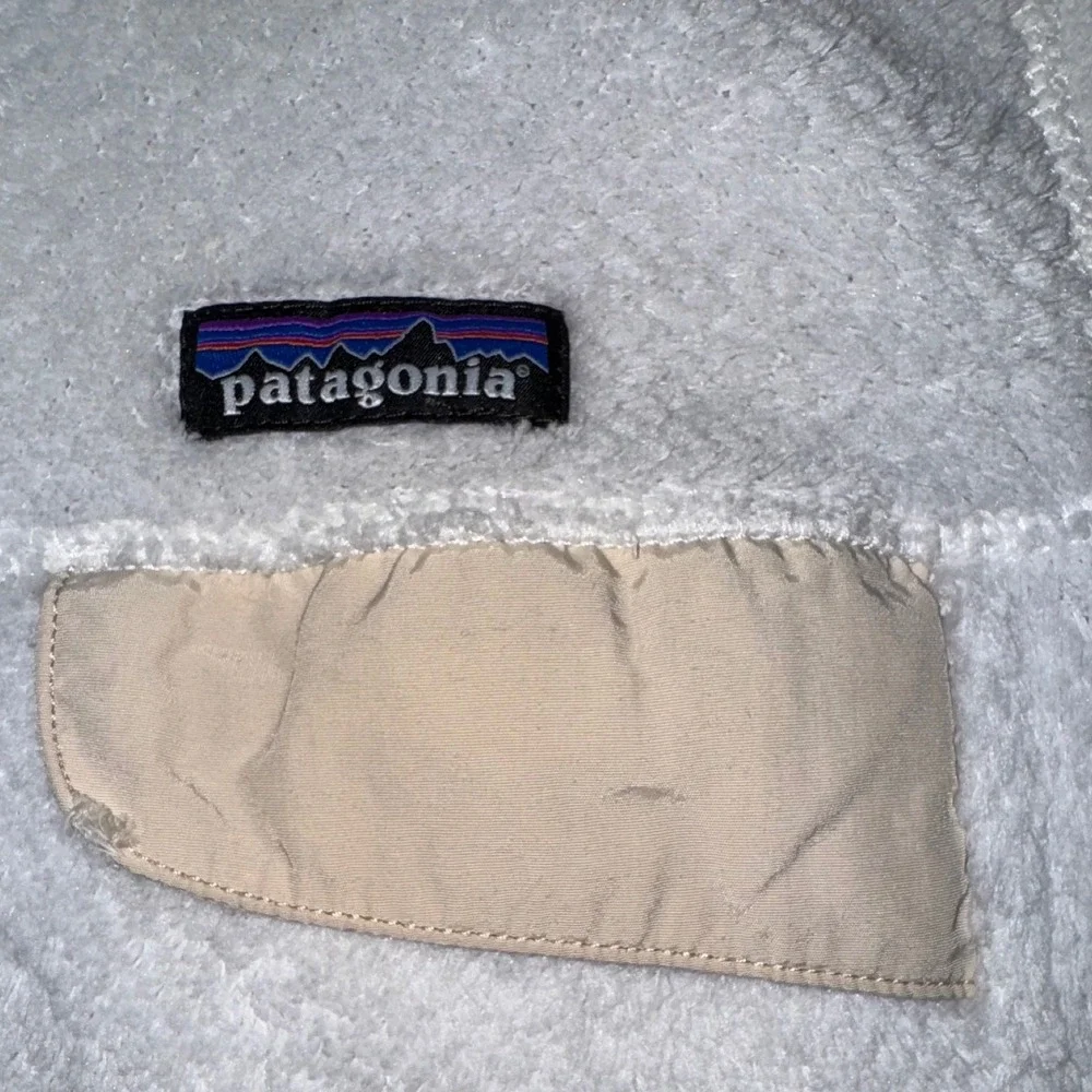Patagonia Re-Tool Snap-T Pullover Fleece Jacket White Polartec‎ Womens Sz Med